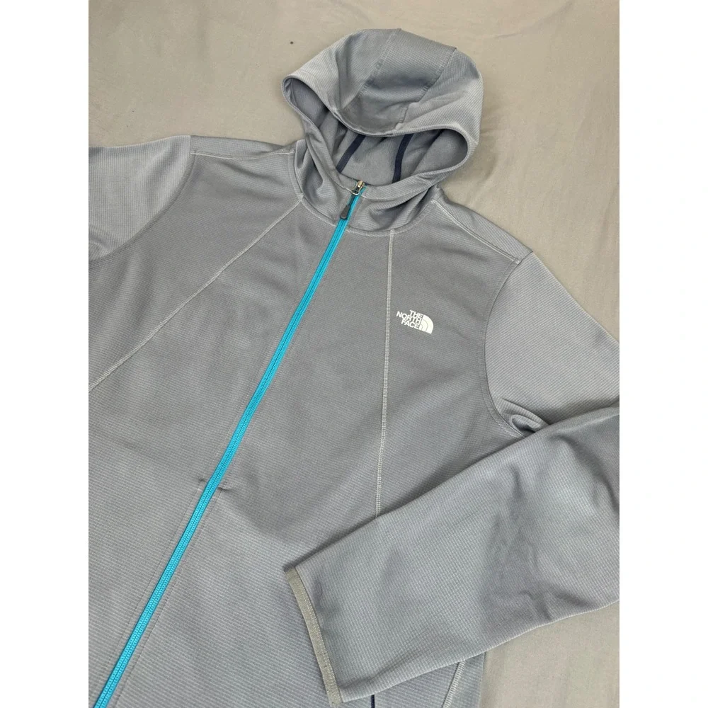 The North Face Mens Proteus Hoodie Gray Full Zip Active Jacket NF0A2SZF XL